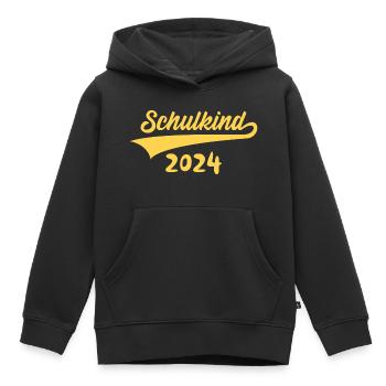 EINSCHULUNG ENDLICH SCHULKIND 2024 - Kinder Premium Organic Hoodie - Schwarz - Vorne - AI Model Kid Male (0cm)
