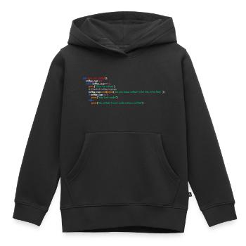 Coffee, Programming, Funny, Coffee - Kids Premium Organic Hoodie - black - Front - AI Model Kid Male (0cm)