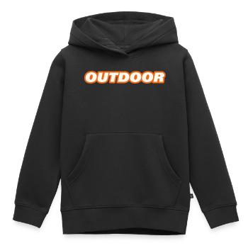 OUTDOOR - Kinder Premium Organic Hoodie - Schwarz - Vorne - AI Model Kid Male (0cm)