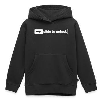 slide to unlock - Kinder Premium Organic Hoodie - Schwarz - Vorne - AI Model Kid Male (0cm)