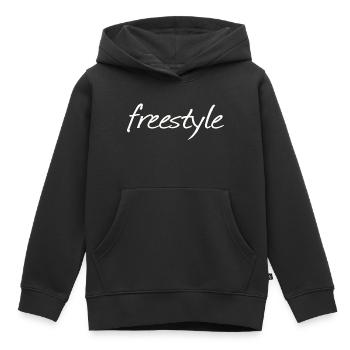 FREESTYLE - Kinder Premium Organic Hoodie - Schwarz - Vorne - AI Model Kid Male (0cm)