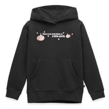 So etwas wie ein wenig Knoblauch gibt es nicht - Kinder Premium Organic Hoodie - Schwarz - Vorne - AI Model Kid Male (0cm)