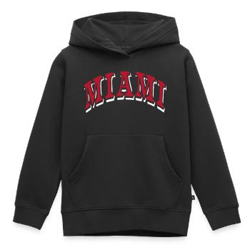 Miami - Sweat Premium à capuche enfant bio - noir - Devant - AI Model Kid Male (0cm)