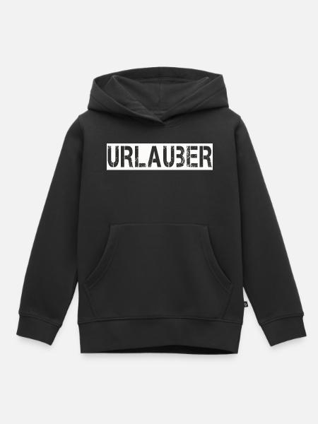 URLAUBER - Kinder Premium Organic Hoodie - Schwarz