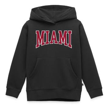 Miami - Sweat Premium à capuche enfant bio - noir - Devant - AI Model Kid Male (0cm)