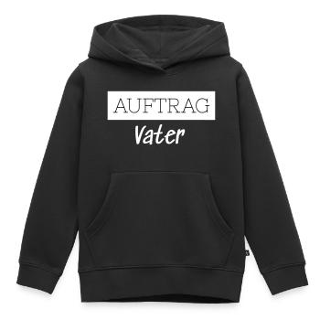 Commander Père Famille Cadeau Drôle - Sweat Premium à capuche enfant bio - noir - Devant - AI Model Kid Male (0cm)