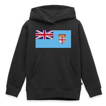 Fidji - Sweat Premium à capuche enfant bio - noir - Devant - AI Model Kid Male (0cm)