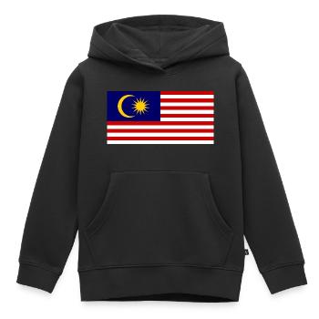 Malaisie - Sweat Premium à capuche enfant bio - noir - Devant - AI Model Kid Male (0cm)