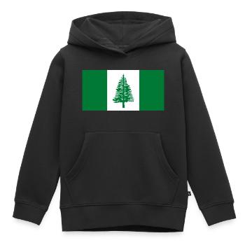 Île Norfolk - Sweat Premium à capuche enfant bio - noir - Devant - AI Model Kid Male (0cm)