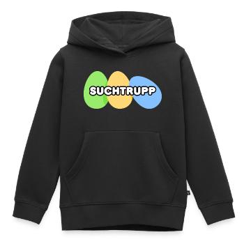 Oster Suchtrupp grün/gelb/blau neutral, Junge - Kinder Premium Organic Hoodie - Schwarz - Vorne - AI Model Kid Male (0cm)