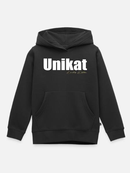 Unikat - Kinder Premium Organic Hoodie - Schwarz