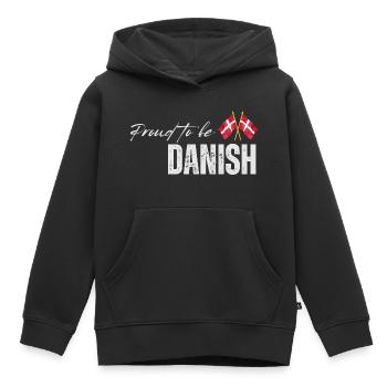 Stolzer Däne, ich liebe Dänemark - Kinder Premium Organic Hoodie - Schwarz - Vorne - AI Model Kid Male (0cm)