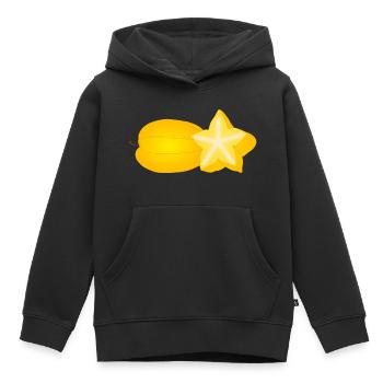 Sternfrucht - Kinder Premium Organic Hoodie - Schwarz - Vorne - AI Model Kid Male (0cm)