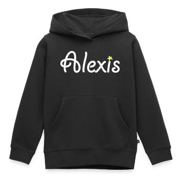 Alexis - Kids Premium Organic Hoodie - black - Front - AI Model Kid Male (0cm)