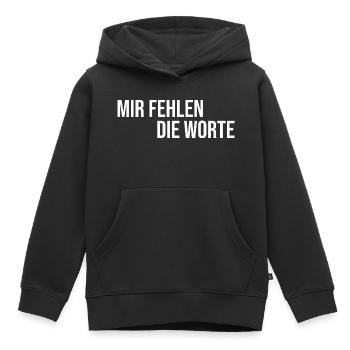 Mir fehlen die Worte - Kinder Premium Organic Hoodie - Schwarz - Vorne - AI Model Kid Male (0cm)