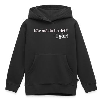 Hier - Sweat Premium à capuche enfant bio - noir - Devant - AI Model Kid Male (0cm)