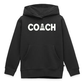 Federball Coach - Kinder Premium Organic Hoodie - Schwarz - Vorne - AI Model Kid Male (0cm)