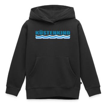 KÜSTENKIND - Kinder Premium Organic Hoodie - Schwarz - Vorne - AI Model Kid Male (0cm)