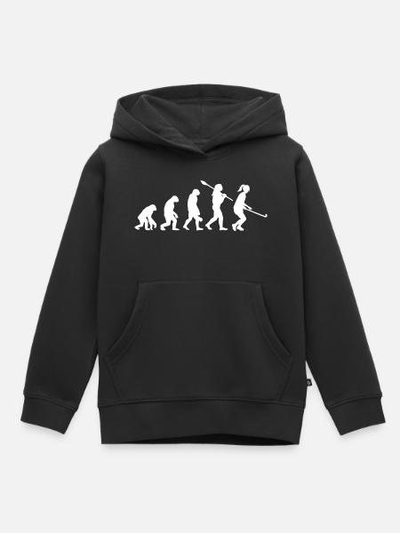 Entwicklung der Hockey-Feldhockey-Mädchenspielerin - Kinder Premium Organic Hoodie - Schwarz