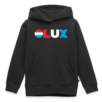 Luxembourg - Sweat Premium à capuche enfant bio - noir - Devant - AI Model Kid Male (0cm)