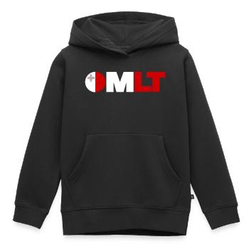 Malte - Sweat Premium à capuche enfant bio - noir - Devant - AI Model Kid Male (0cm)