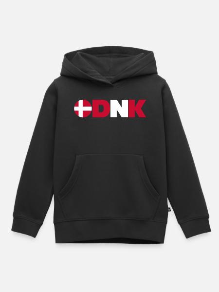 Dänemark - Kinder Premium Organic Hoodie - Schwarz