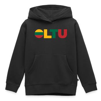 Lituanie - Sweat Premium à capuche enfant bio - noir - Devant - AI Model Kid Male (0cm)
