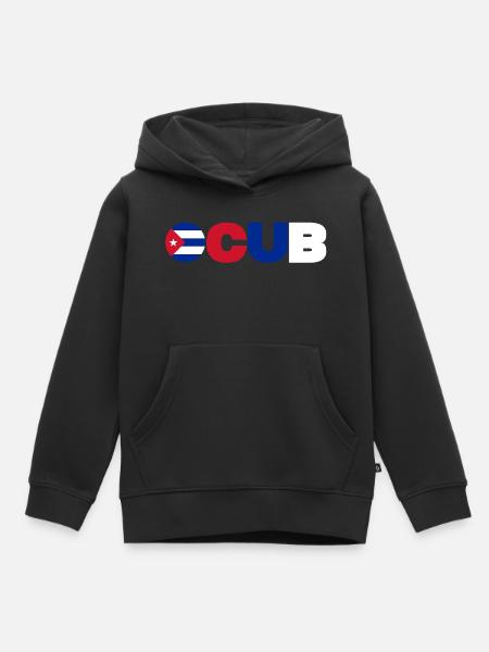 Kuba - Kinder Premium Organic Hoodie - Schwarz
