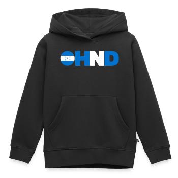 Honduras - Sweat Premium à capuche enfant bio - noir - Devant - AI Model Kid Male (0cm)