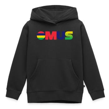 Maurice - Sweat Premium à capuche enfant bio - noir - Devant - AI Model Kid Male (0cm)