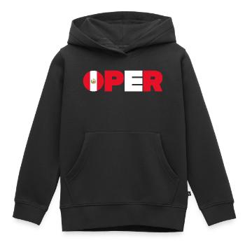 Peru - Kinder Premium Organic Hoodie - Schwarz - Vorne - AI Model Kid Male (0cm)
