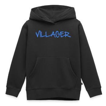 VILLAGER - Kids Premium Organic Hoodie - black - Front - AI Model Kid Male (0cm)