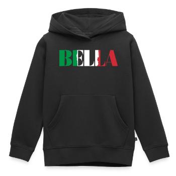 Bella Italia - Kinder Premium Organic Hoodie - Schwarz - Vorne - AI Model Kid Male (0cm)