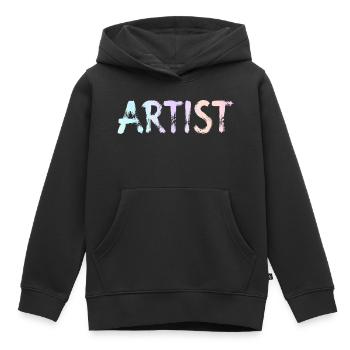 Künstler - Kinder Premium Organic Hoodie - Schwarz - Vorne - AI Model Kid Male (0cm)