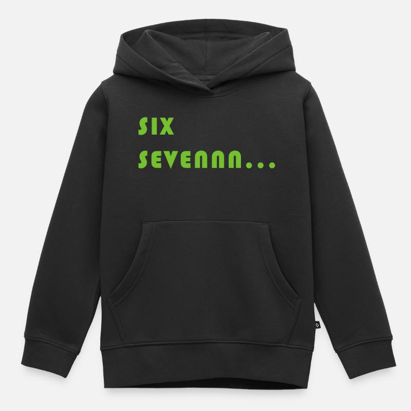 Humour Six Seven Ado - Sweat Premium à capuche enfant bio - noir