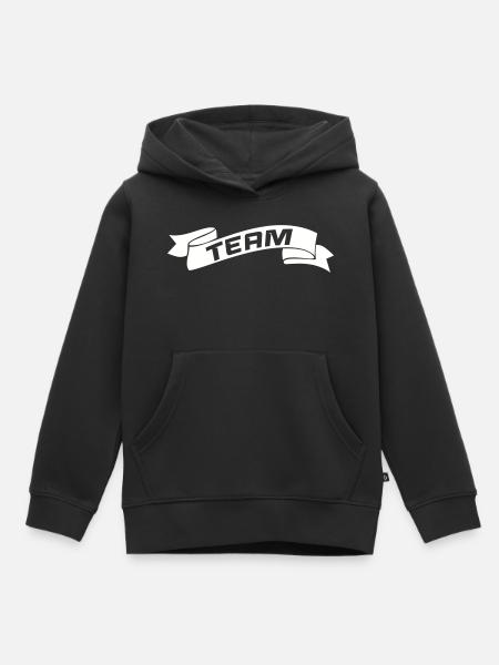 team- - Kinder Premium Organic Hoodie - Schwarz