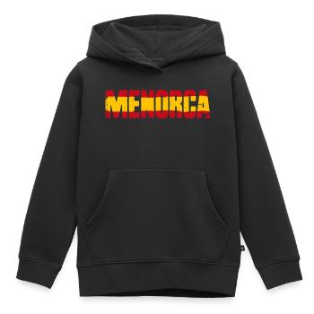 Drapeau de Minorque, Espagne - Sweat Premium à capuche enfant bio - noir - Devant - AI Model Kid Male (0cm)