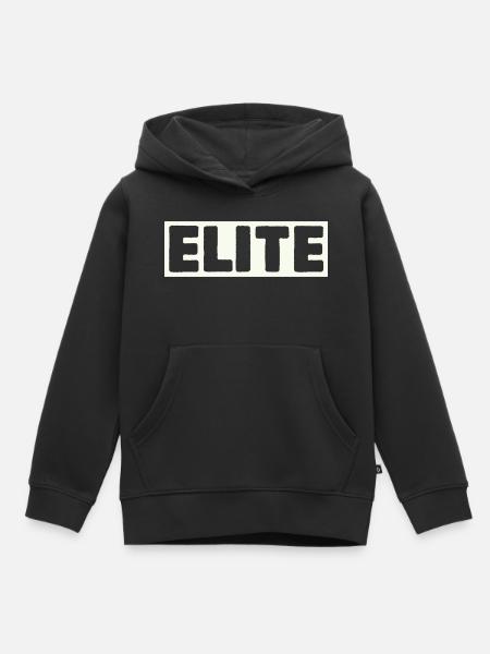 Elite Schriftzug Shirt - Kinder Premium Organic Hoodie - Schwarz