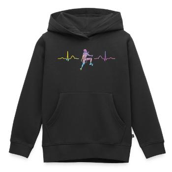 Boulderer Herzschlag Boulder Bouldern - Kinder Premium Organic Hoodie - Schwarz - Vorne - AI Model Kid Male (0cm)