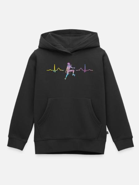 Boulderer Herzschlag Boulder Bouldern - Kinder Premium Organic Hoodie - Schwarz