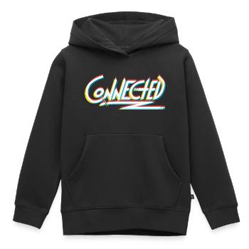 Connected_white_prism - Kinder Premium Organic Hoodie - Schwarz - Vorne - AI Model Kid Male (0cm)