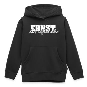 Spruch Ernst - Kinder Premium Organic Hoodie - Schwarz - Vorne - AI Model Kid Male (0cm)