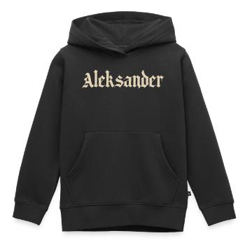 Fontaine gothique Aleksander - Sweat Premium à capuche enfant bio - noir - Devant - AI Model Kid Male (0cm)