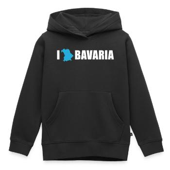 J’adore la Bavière Bayern - Sweat Premium à capuche enfant bio - noir - Devant - AI Model Kid Male (0cm)