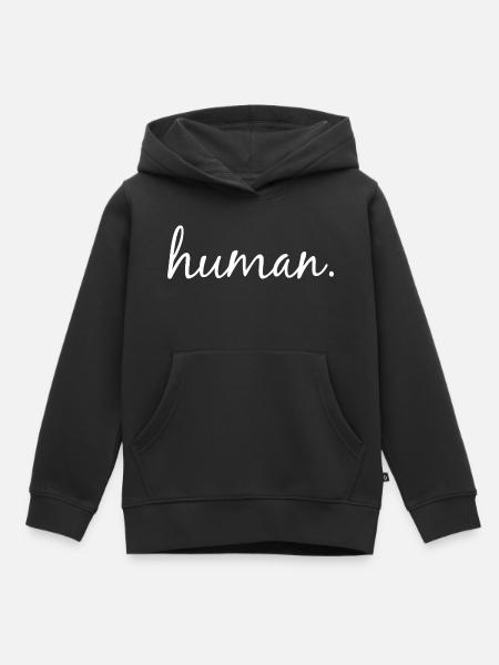 human. Menschenrechte für jeden - Kinder Premium Organic Hoodie - Schwarz