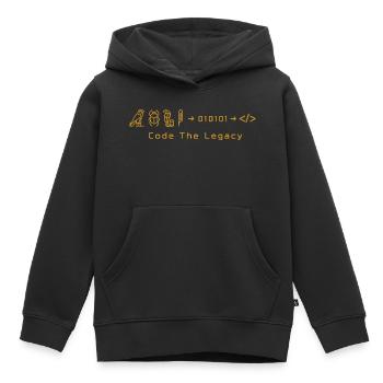 Codez l’héritage - Sweat Premium à capuche enfant bio - noir - Devant - AI Model Kid Male (0cm)
