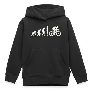 Gravel Bike Evolution - Kids Premium Organic Hoodie - black - Front - AI Model Kid Male (0cm)