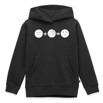 Basketball Love - Kinder Premium Organic Hoodie - Schwarz - Vorne - AI Model Kid Male (0cm)