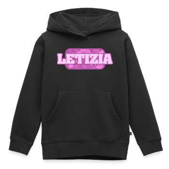 Letizia als Bio - Kinder Premium Organic Hoodie - Schwarz - Vorne - AI Model Kid Male (0cm)