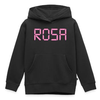 Pink – LCD - Kinder Premium Organic Hoodie - Schwarz - Vorne - AI Model Kid Male (0cm)